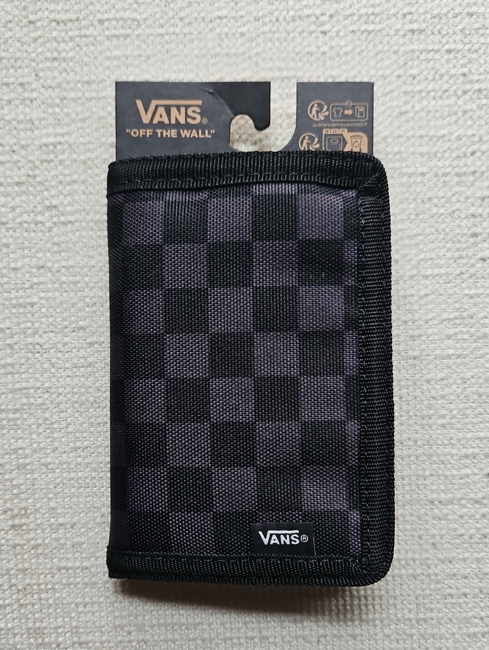 VANS BLACK CHECKERBOARD WALLET